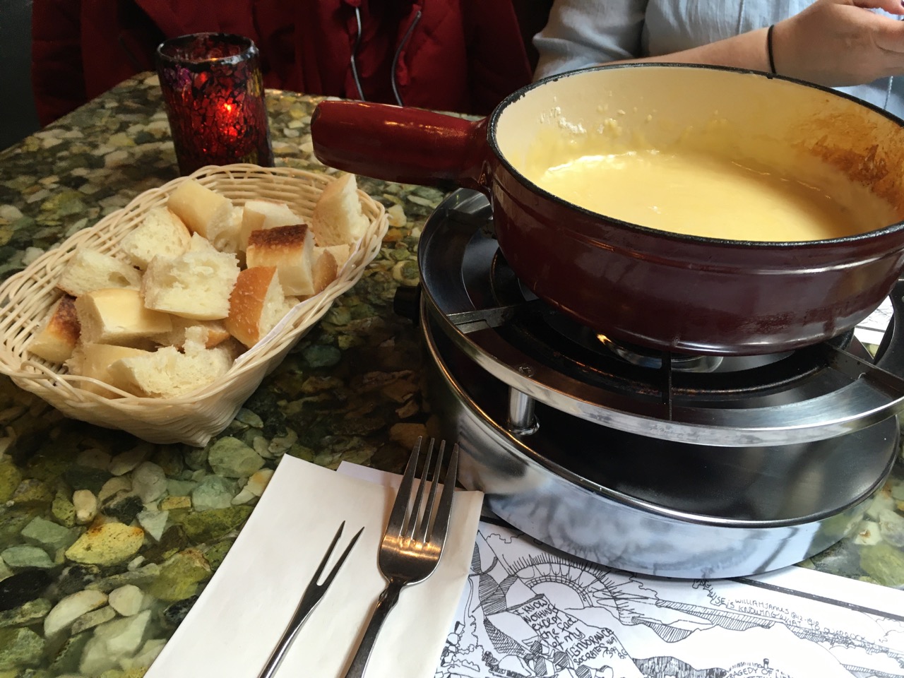 Cheese fondue at Grizzly House