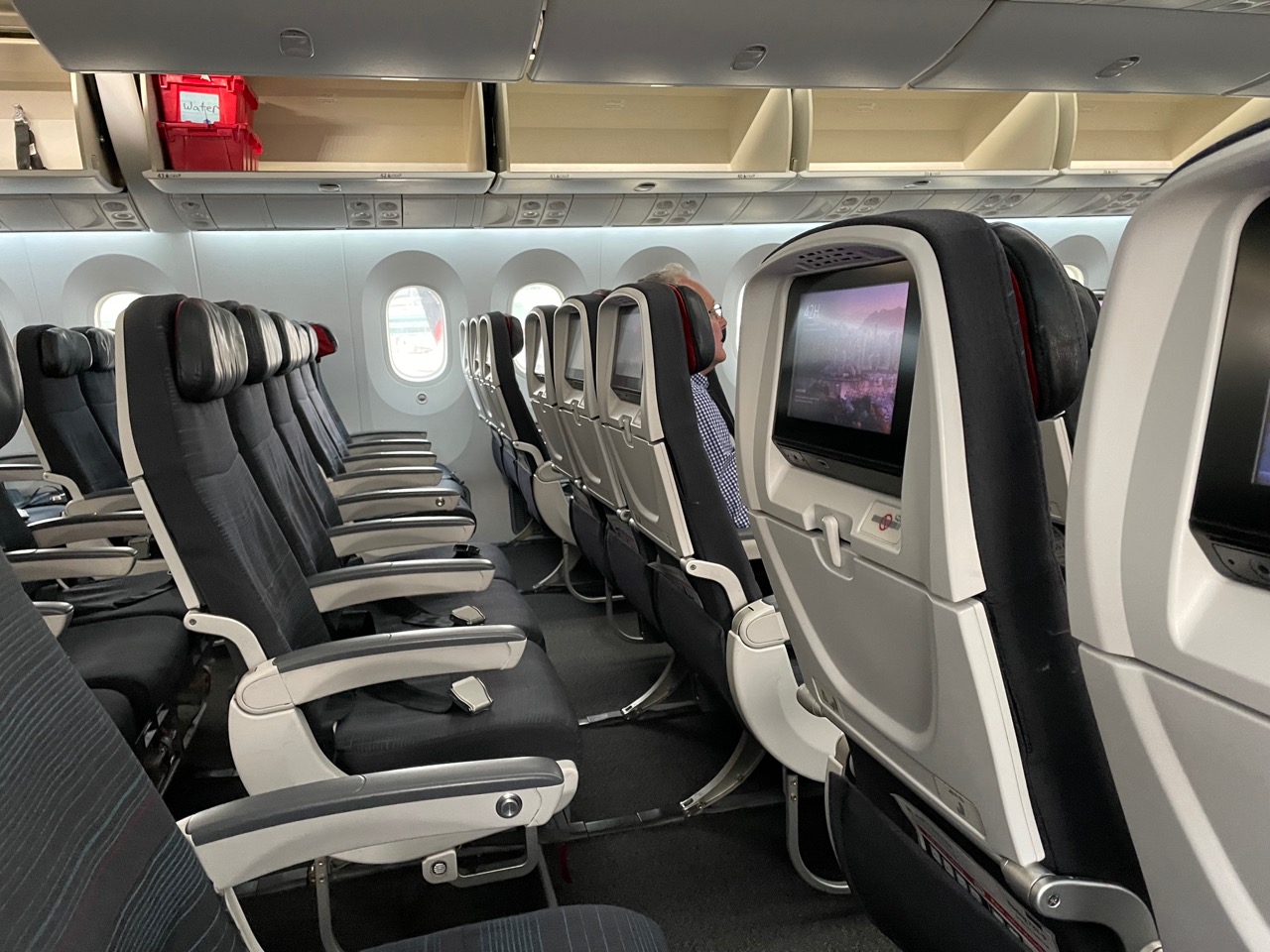 Interior picture of Air Canada 787-9 seat 42K, taken March 2022